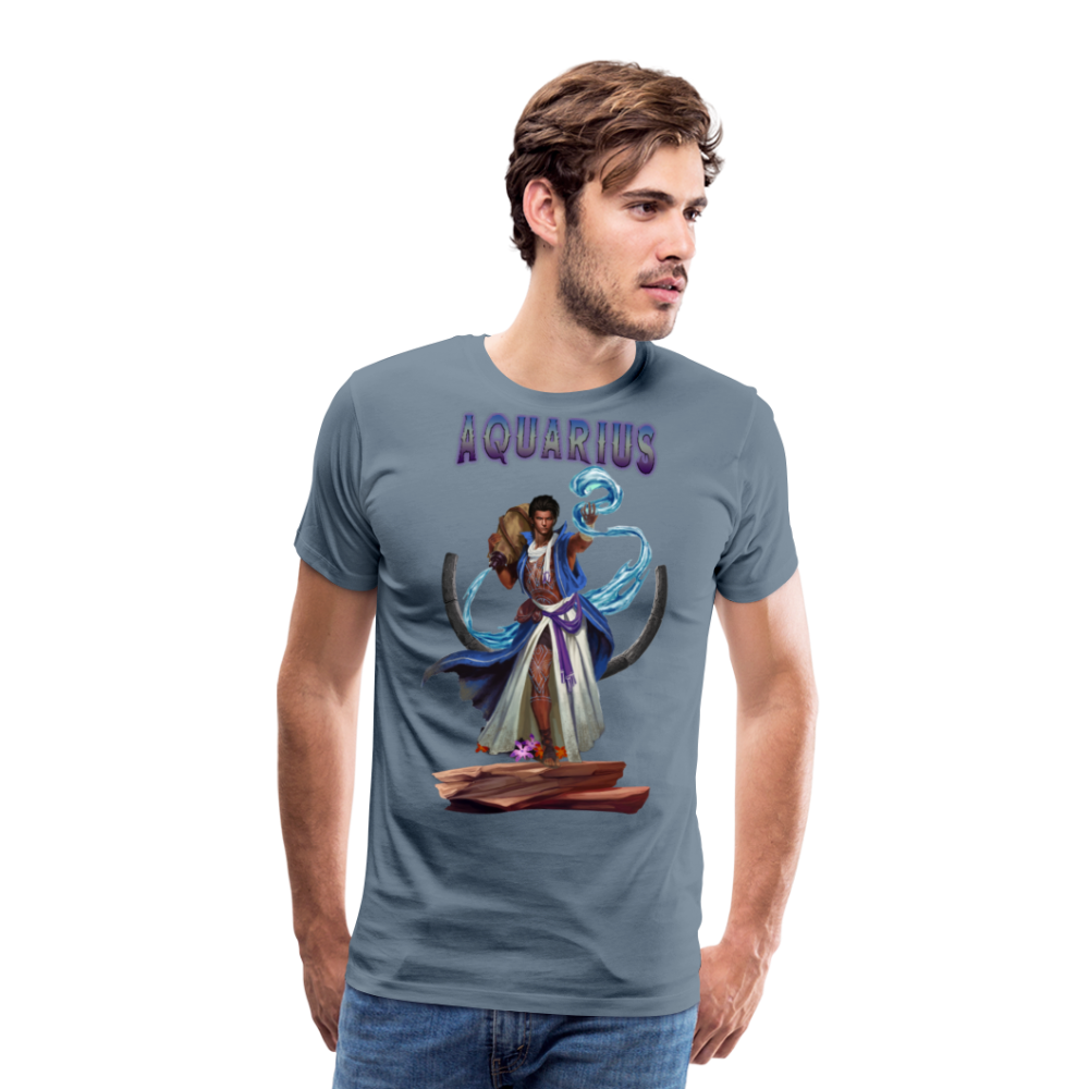 Men's Astral Aquarius Premium T-Shirt - steel blue