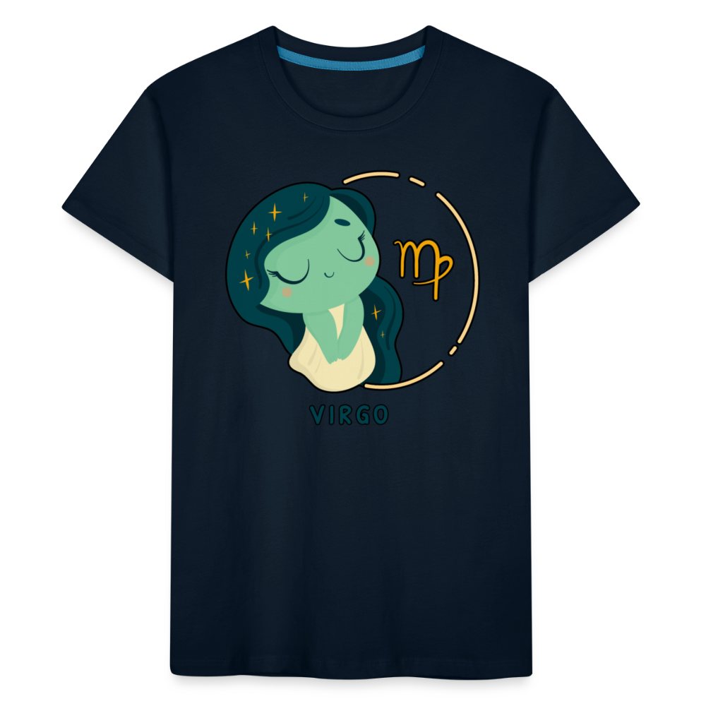 Kid’s Cartoony Virgo Premium Organic T-Shirt - deep navy