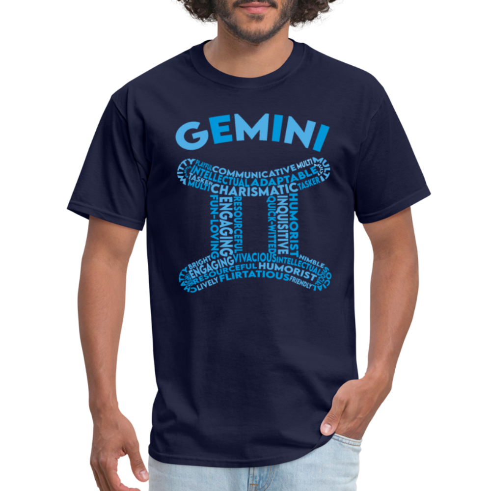 Men's Power Words Gemini Classic T-Shirt - navy