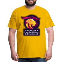 Thumbnail for Men's Glow Capricorn Premium T-Shirt - sun yellow