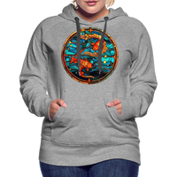 Thumbnail for Women’s Mosaic Pisces Premium Hoodie - heather grey