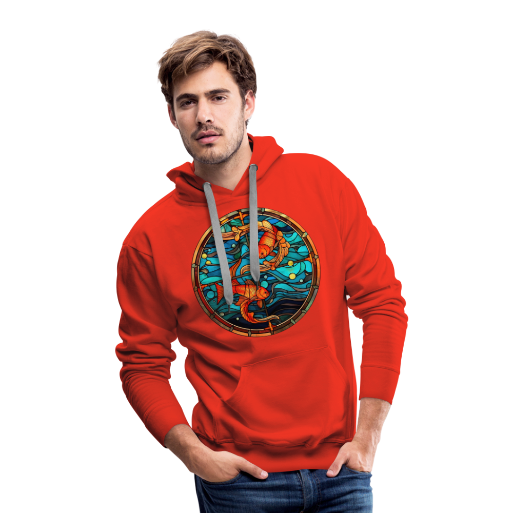 Men’s Mosaic Pisces Premium Hoodie - red