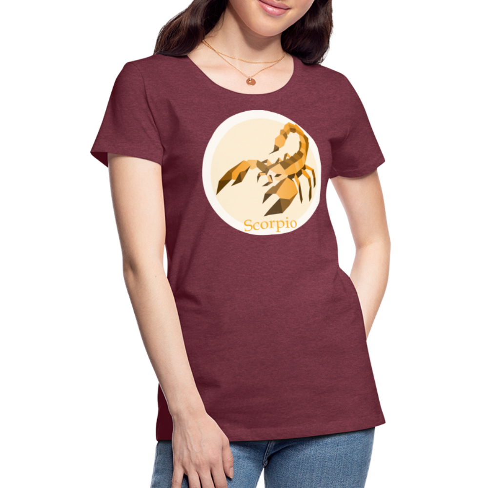 Women’s Mosaic Scorpio Premium T-Shirt - heather burgundy