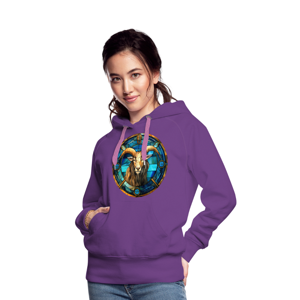 Women’s Mosaic Capricorn Premium Hoodie - purple 