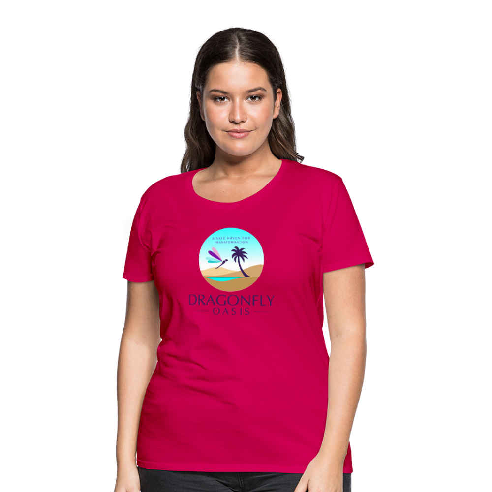 Women's Dragonfly Oasis V.1 Premium T-Shirt - dark pink