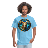 Thumbnail for Men's Mosaic Capricorn Classic T-Shirt - aquatic blue