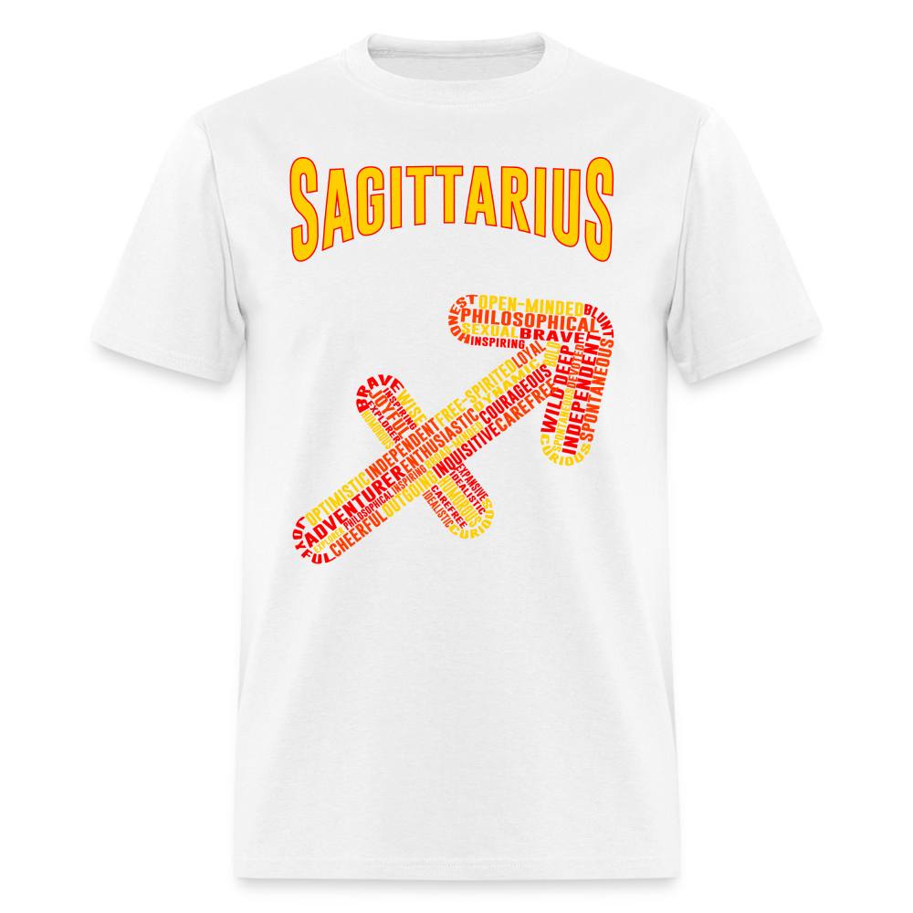 Men's Power Words Sagittarius Classic T-Shirt - white