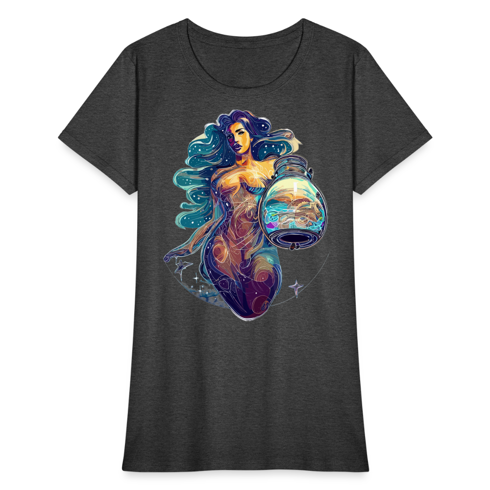 Women's Mythical Aquarius T-Shirt - heather black