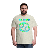 Thumbnail for Men's Power Words Cancer Premium T-Shirt - heather oatmeal