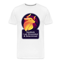 Thumbnail for Men's Glow Taurus Premium T-Shirt - white