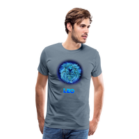 Thumbnail for Men's Leo Premium T-Shirt - steel blue