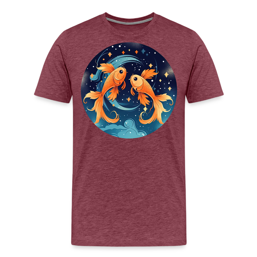 Men's Magic Pisces Premium T-Shirt - heather burgundy