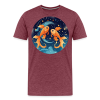 Thumbnail for Men's Magic Pisces Premium T-Shirt - heather burgundy