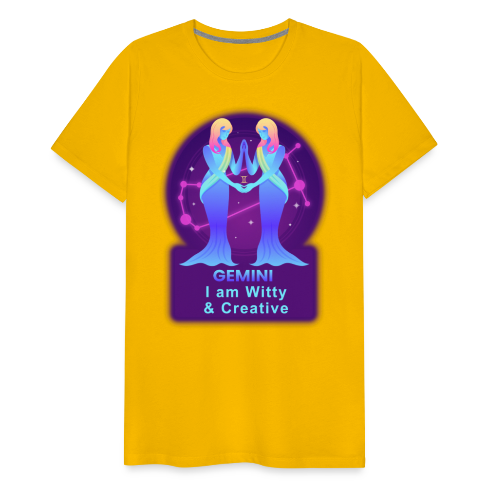 Men's Neon Gemini Premium T-Shirt - sun yellow