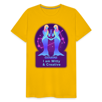 Thumbnail for Men's Neon Gemini Premium T-Shirt - sun yellow