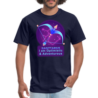 Thumbnail for Men's Neon Sagittarius Classic T-Shirt - navy