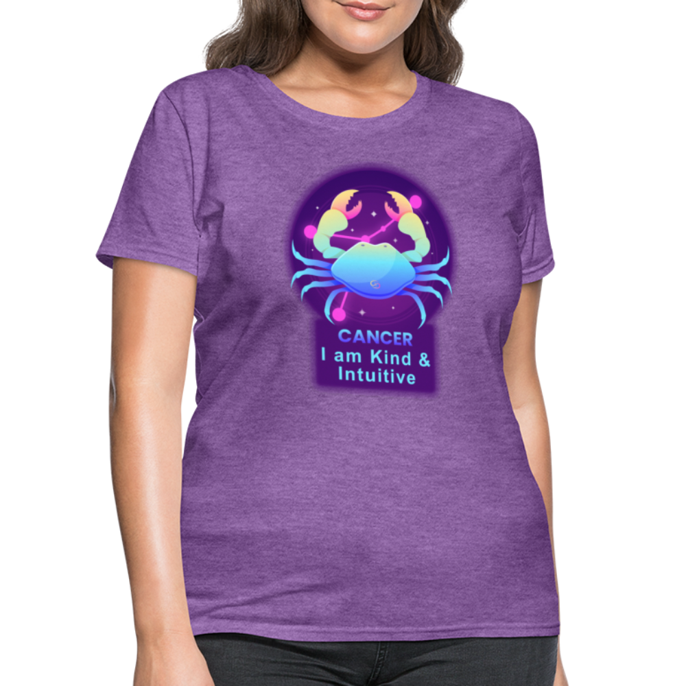 Women's Neon Cancer T-Shirt - purple heather