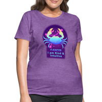 Thumbnail for Women's Neon Cancer T-Shirt - purple heather