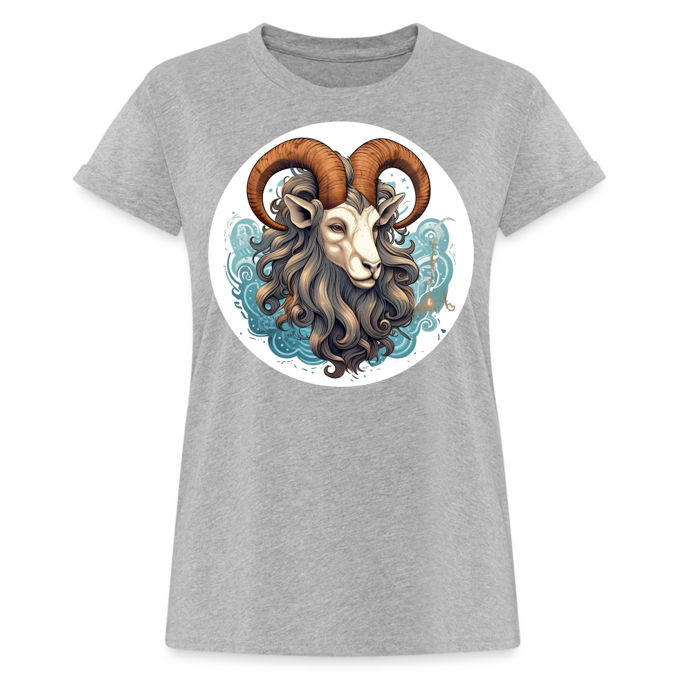 Women's Symbol Capricorn Relaxed Fit T-Shirt - heather gray