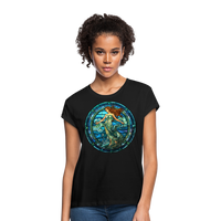 Thumbnail for Women's Mosaic Aquarius Relaxed Fit T-Shirt - black