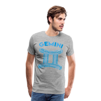 Thumbnail for Men's Power Words Gemini Premium T-Shirt - heather gray