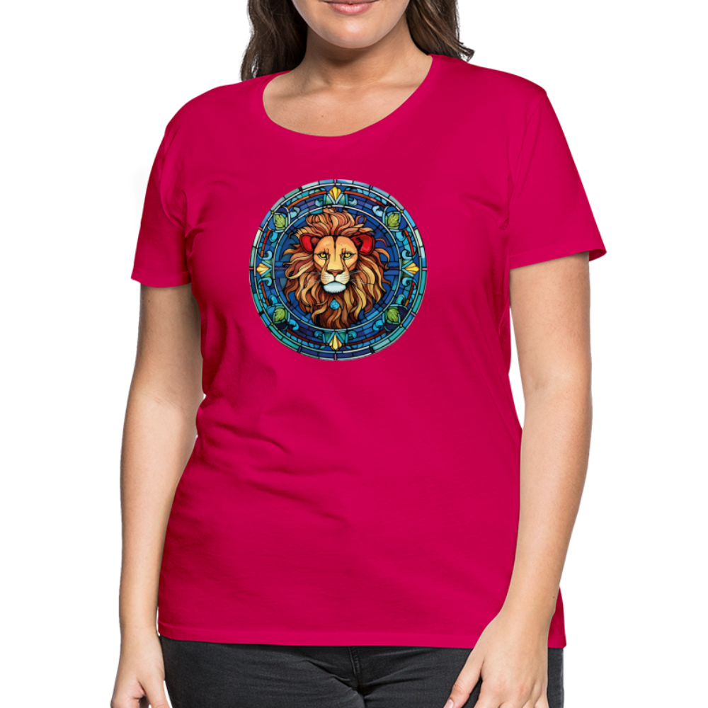 Women's Mosaic Leo Premium T-Shirt - dark pink