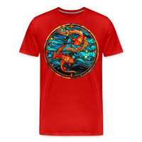 Thumbnail for Men's Mosaic Pisces Premium T-Shirt - red