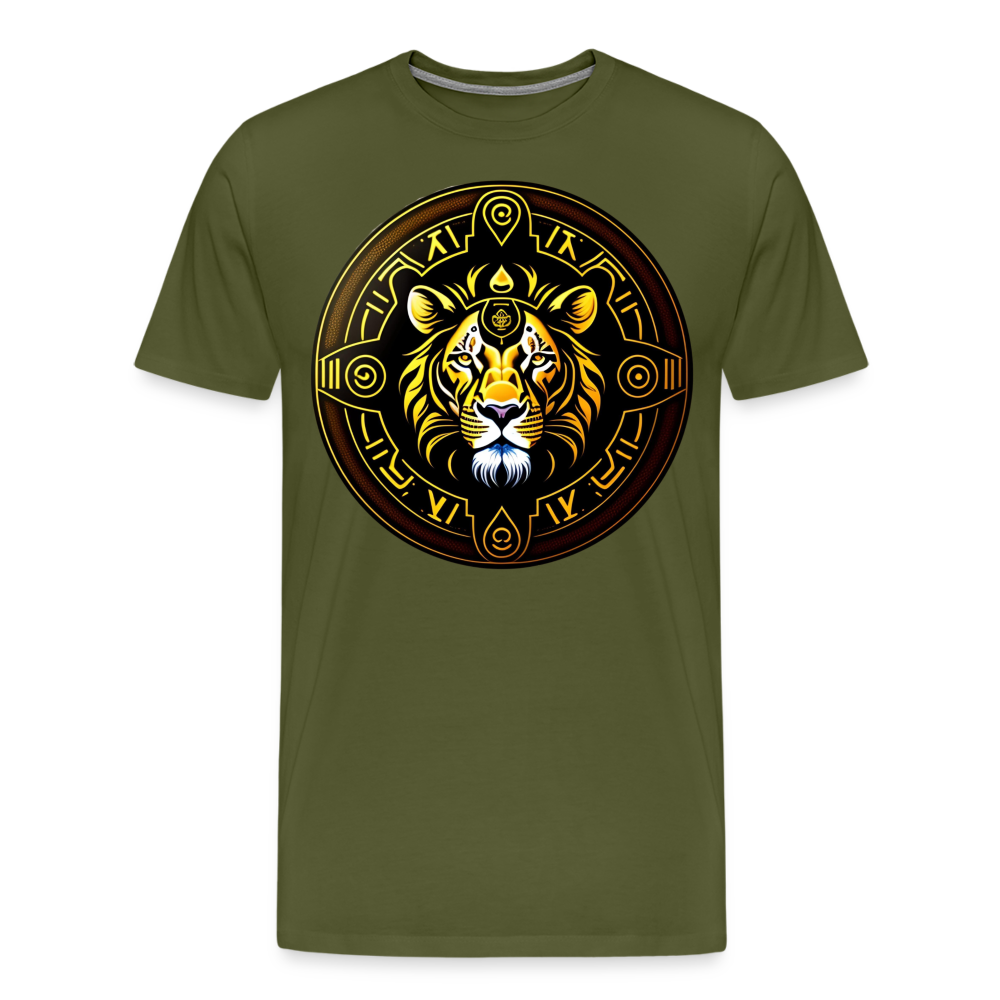 Men's Mythical Leo Premium T-Shirt - olive green