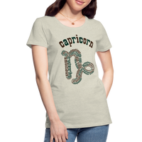 Thumbnail for Women's Power Words Capricorn Premium T-Shirt - heather oatmeal