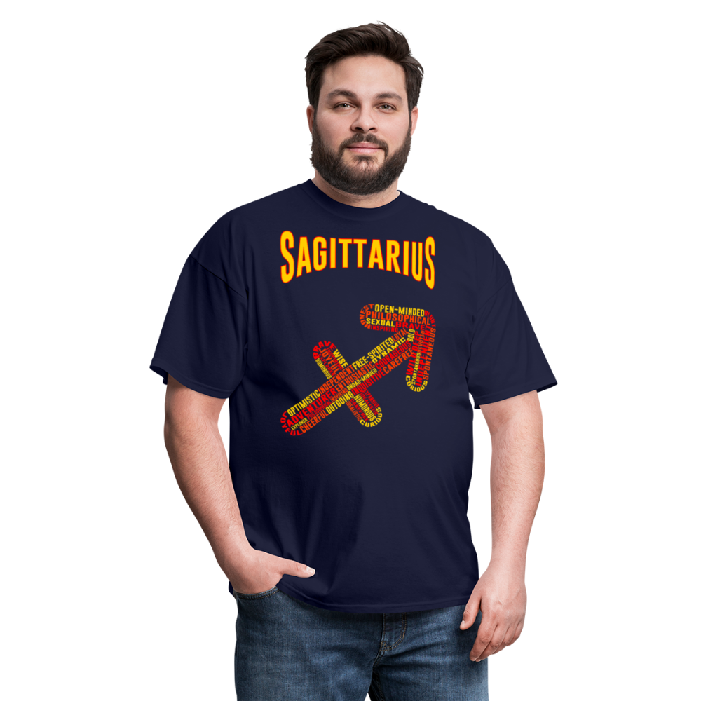 Men's Power Words Sagittarius Classic T-Shirt - navy