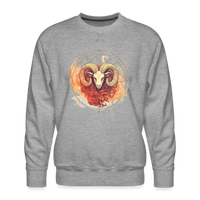 Thumbnail for Men’s Mythical Aries Premium Sweatshirt - heather grey