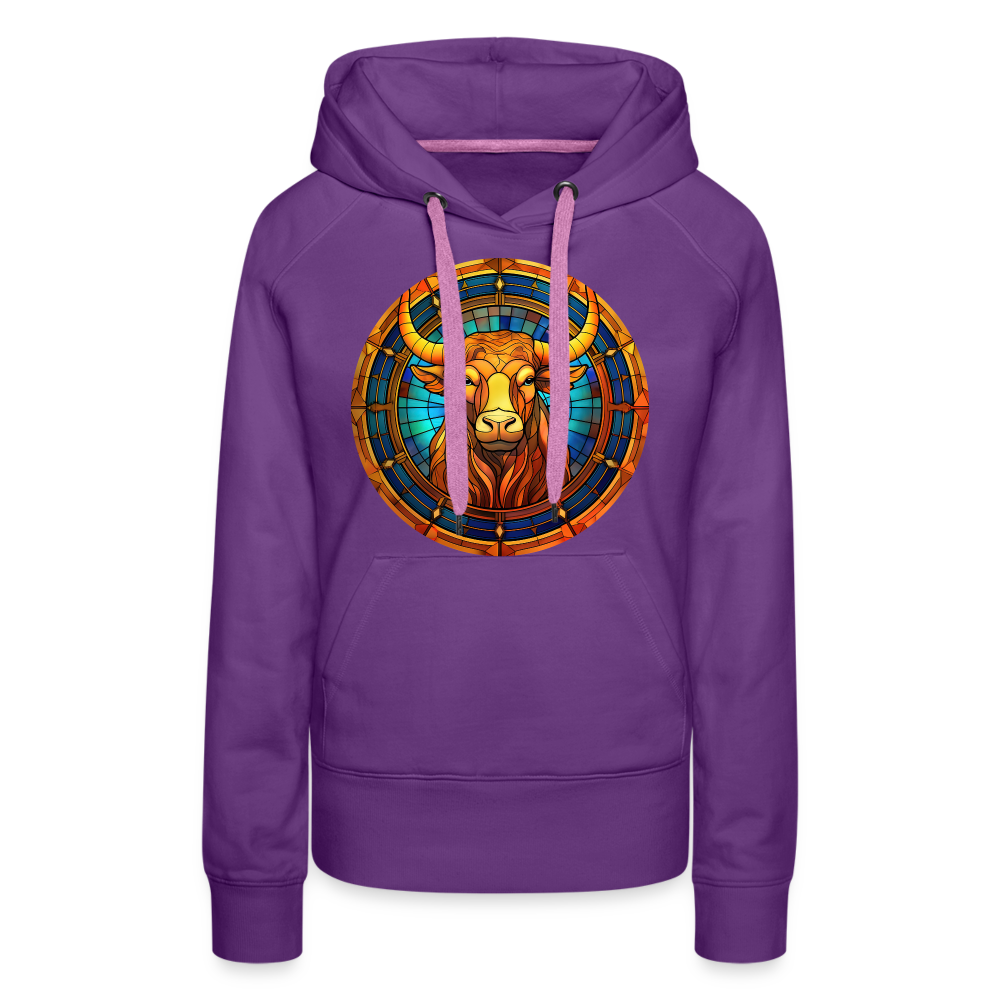 Women’s Mosaic Taurus Premium Hoodie - purple 