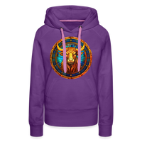 Thumbnail for Women’s Mosaic Taurus Premium Hoodie - purple 