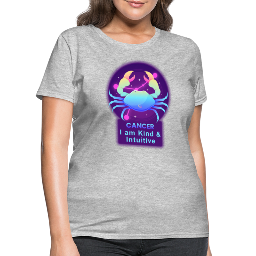 Women's Neon Cancer T-Shirt - heather gray