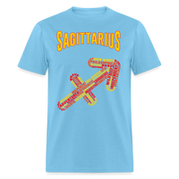 Thumbnail for Men's Power Words Sagittarius Classic T-Shirt - aquatic blue