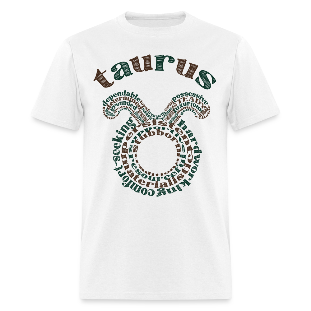 Men's Power Words Taurus Classic T-Shirt - white