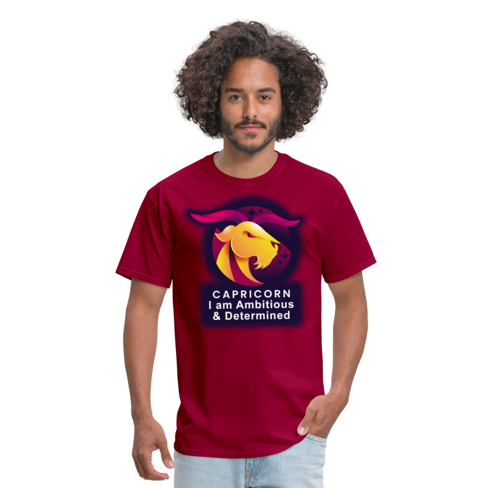 Men's Glow Capricorn Classic T-Shirt - dark red