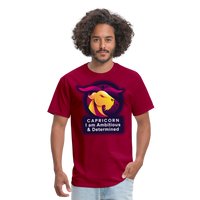 Thumbnail for Men's Glow Capricorn Classic T-Shirt - dark red