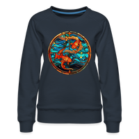 Thumbnail for Women’s Mosaic Pisces Premium Sweatshirt - navy