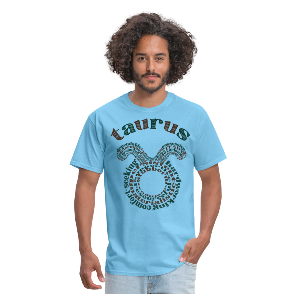 Men's Power Words Taurus Classic T-Shirt - aquatic blue