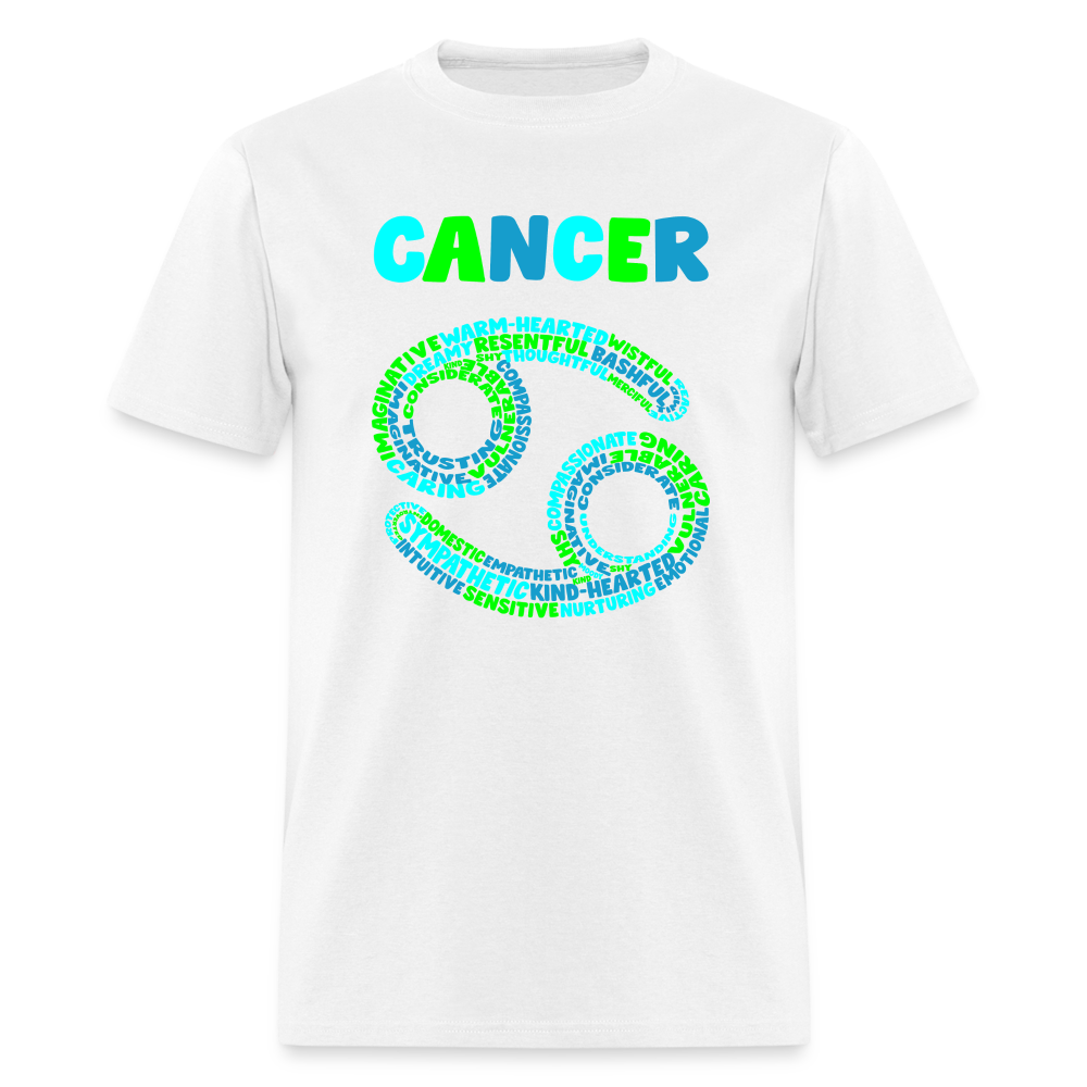 Men's Power Words Cancer Classic T-Shirt - white