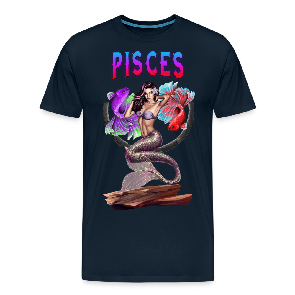 Men's Astral Pisces Premium T-Shirt - deep navy