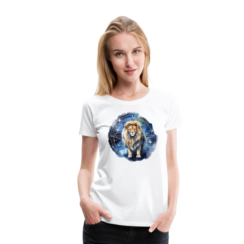 Women's Mythical Words Leo Premium T-Shirt - white