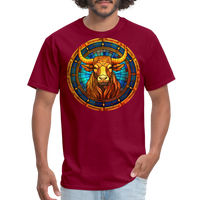 Thumbnail for Men's Mosaic Taurus Classic T-Shirt - burgundy