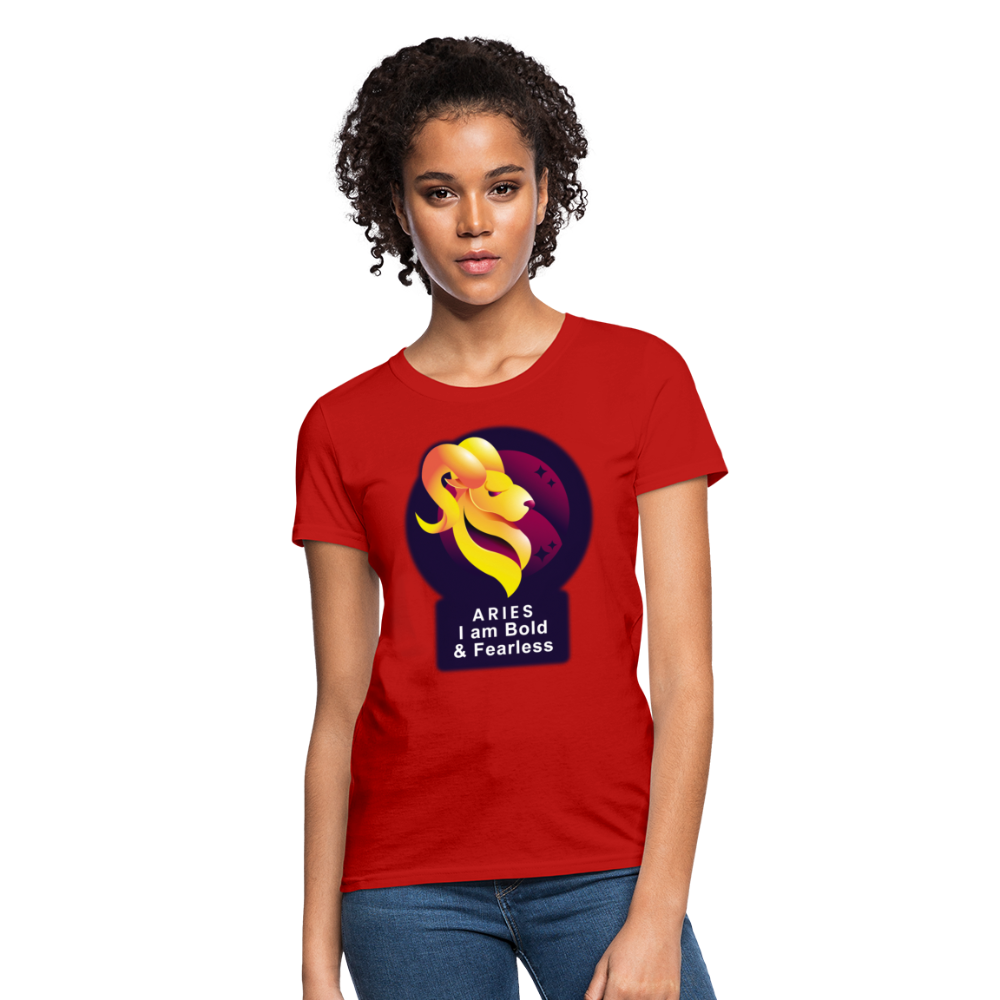 Women's Glow Aries T-Shirt - red