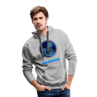 Thumbnail for Men’s Aquarius Premium Hoodie - heather grey