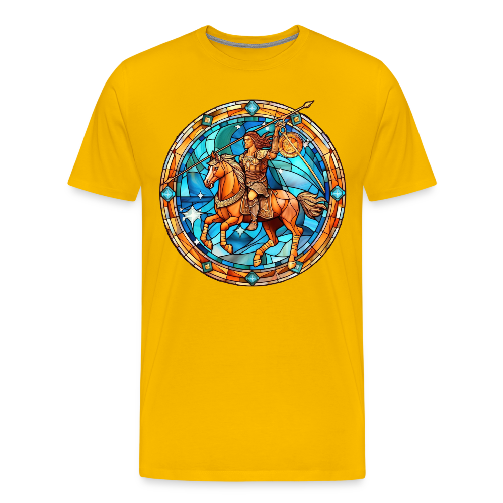 Men's Mosaic Sagittarius Premium T-Shirt - sun yellow