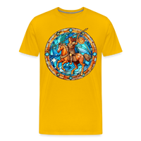 Thumbnail for Men's Mosaic Sagittarius Premium T-Shirt - sun yellow