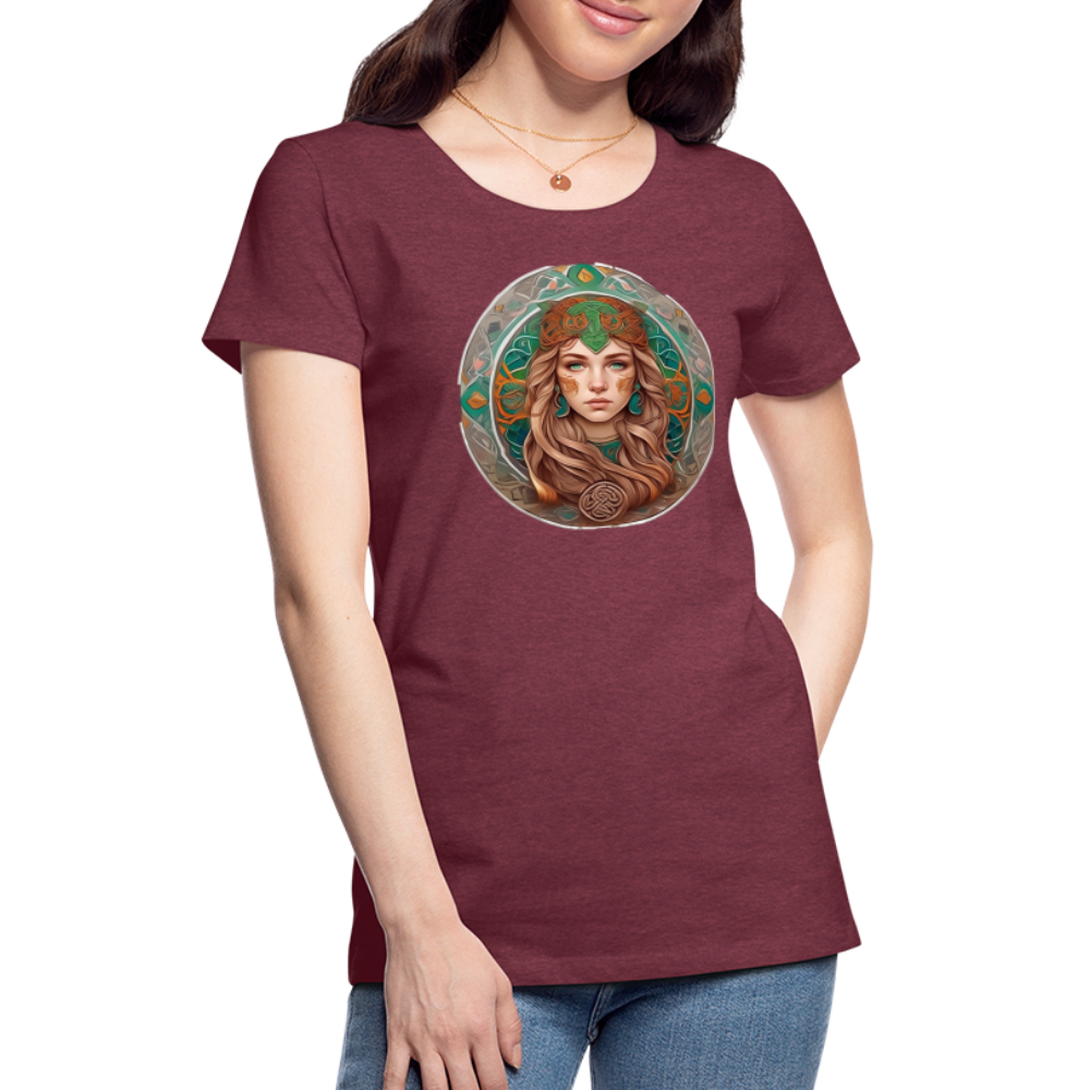 Women’s Mythical Virgo Premium T-Shirt - heather burgundy