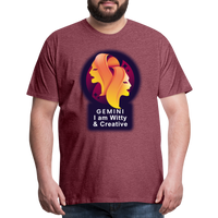 Thumbnail for Men's Glow Gemini Premium T-Shirt - heather burgundy